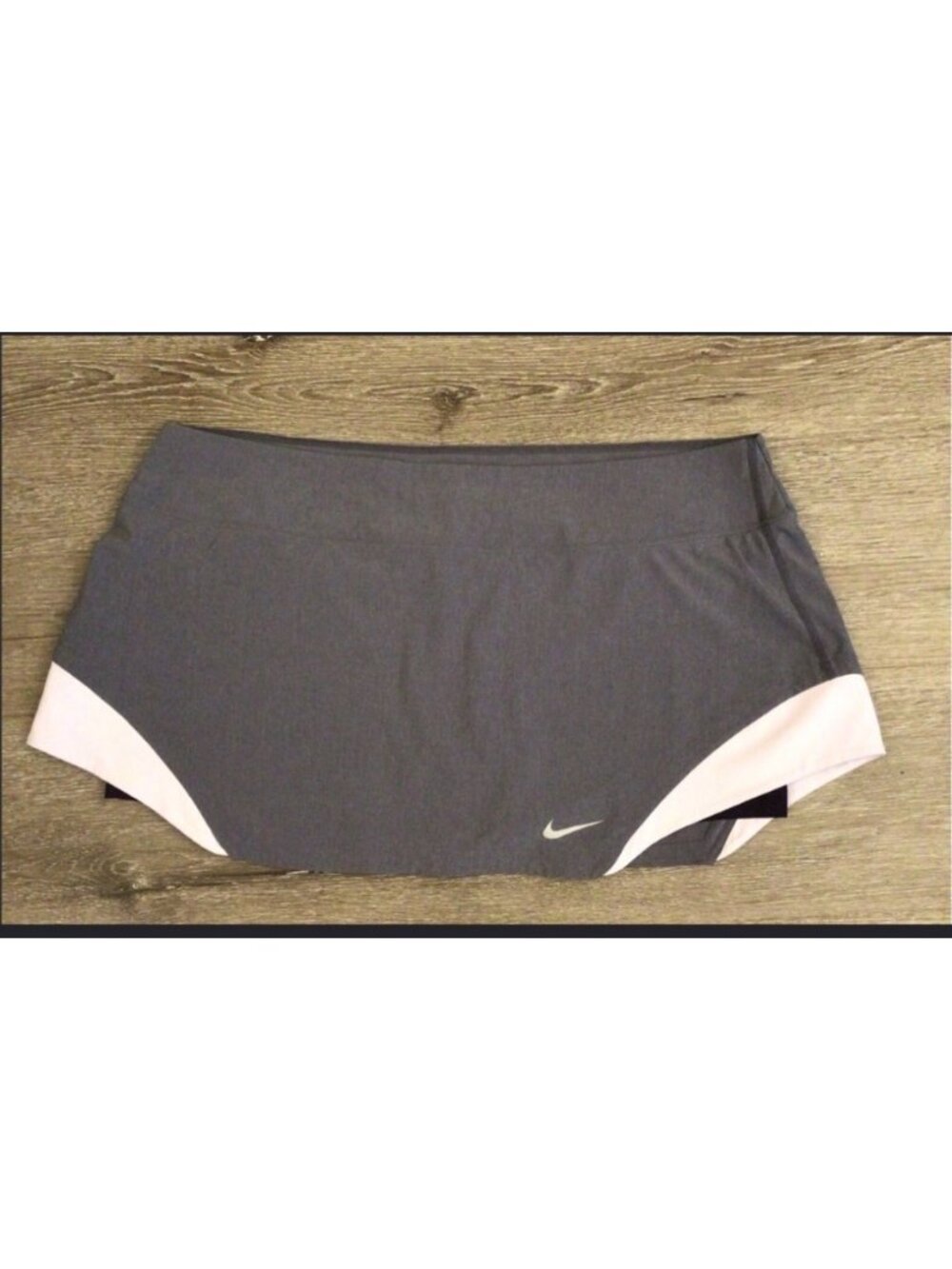 Nike Womens Dri-Fit Running Shorts Gray/White Size XS